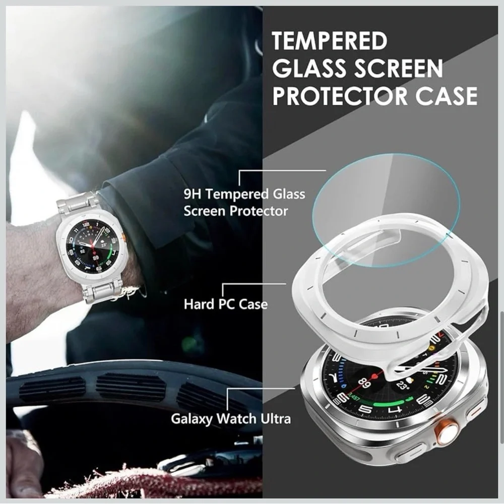 NWT CHANCHY 2 Pack Hard PC Case Samsung Galaxy Watch Ultra Case 47mm